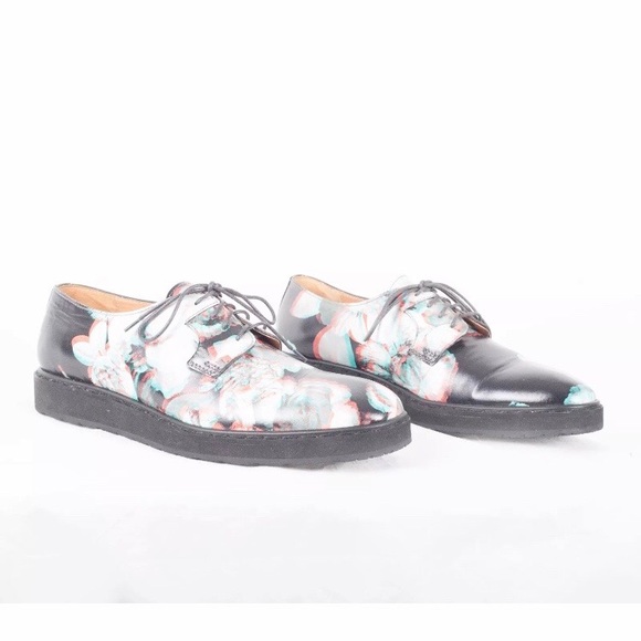 Maison Martin holographic floral oxford unisex